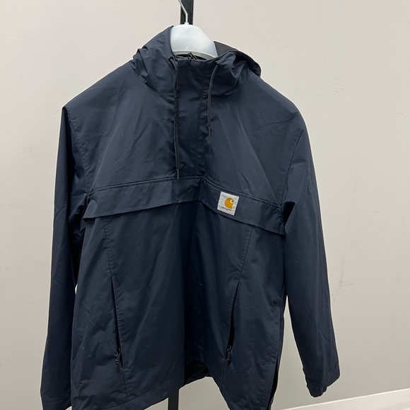 Carhartt Navy Blue Hooded Jacket - Picture 1 of 7